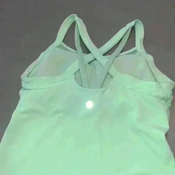 Lululemon Citra Lime Green Rally Your Heart Tank Built In Bra Tank Top Size - Picture 7 of 8